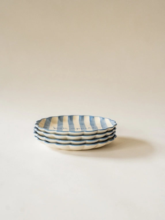 Kinsey Scallop Dessert Plate - Set of 4