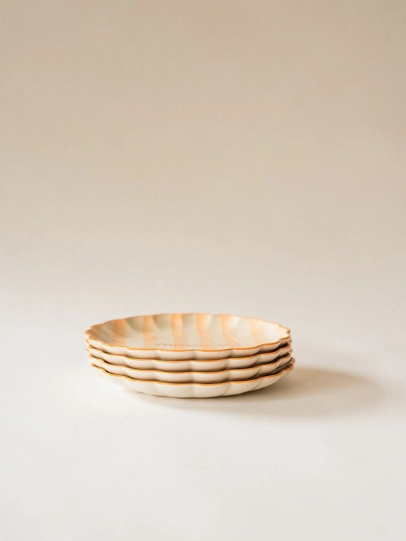 Kinsey Scallop Dessert Plate - Set of 4
