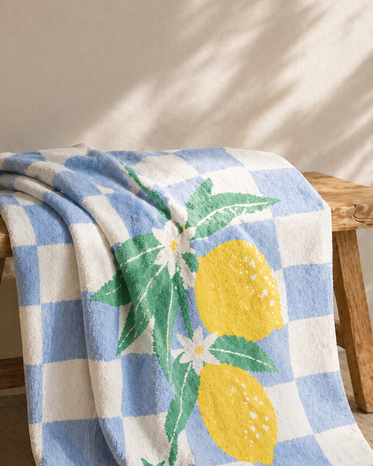 Lemon Drop Gingham Blanket