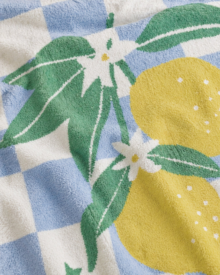 Lemon Drop Gingham Blanket