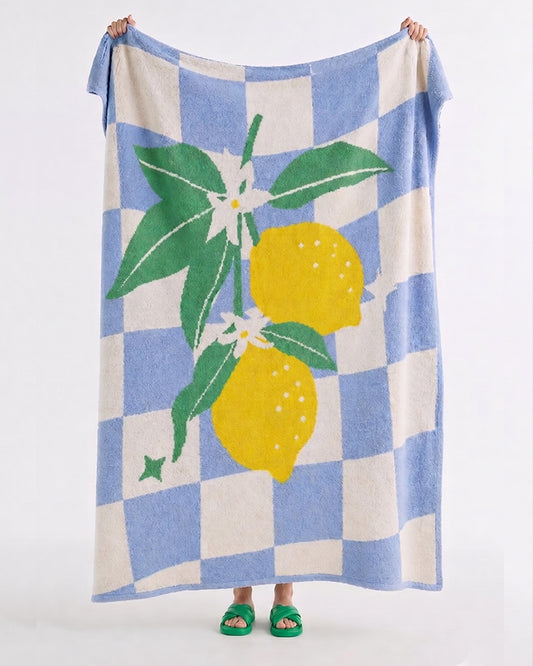 Lemon Drop Gingham Blanket
